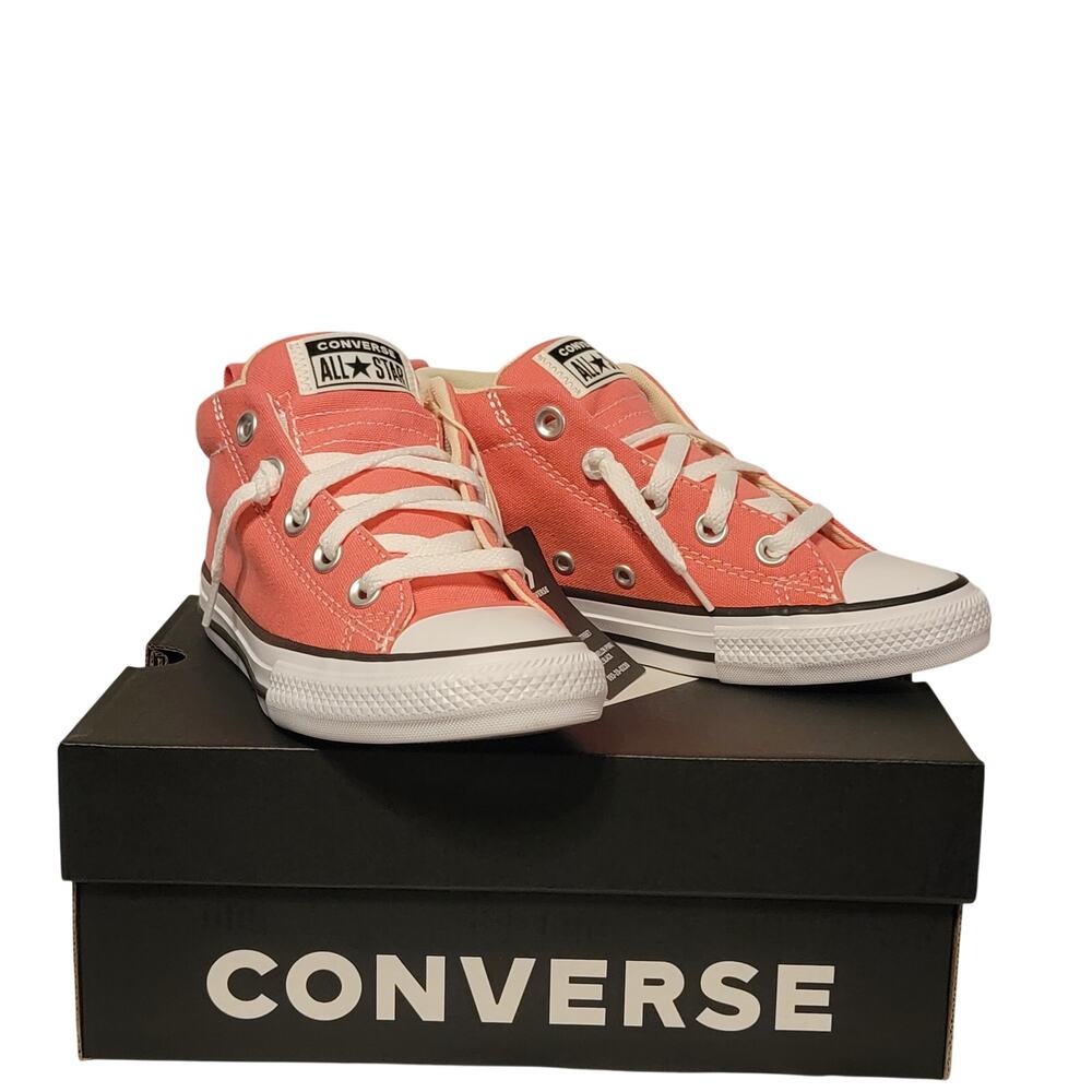 Converse CTAS Street Mid Watermelon Pink/White/Black Sz Youth 1